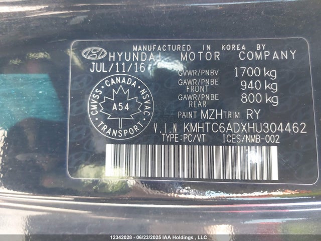 Hyundai gdi gamma 2017 KMHTC6ADXHU304462 Image 9