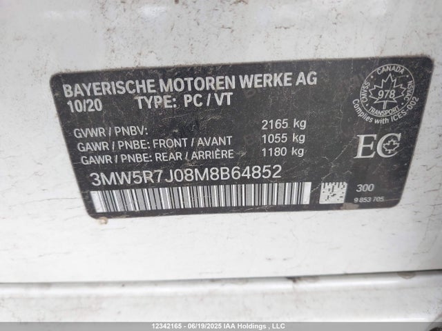 3MW5R7J08M8B64852 BMW 330I