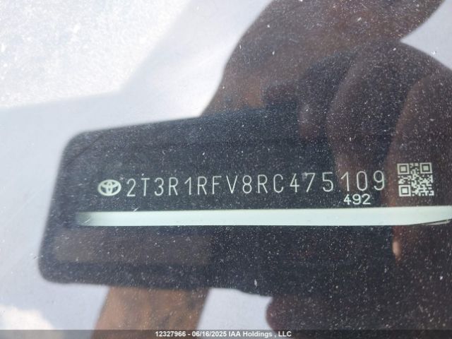 2T3R1RFV8RC475109 Toyota Rav4 Xle