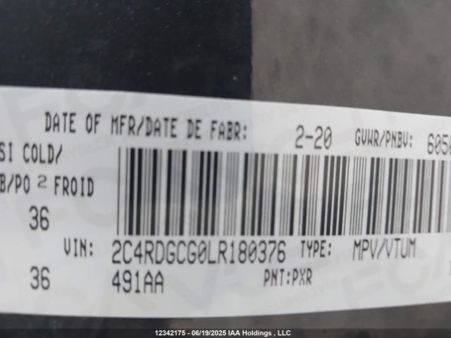 2C4RDGCG0LR180376 Dodge Grand Caravan
