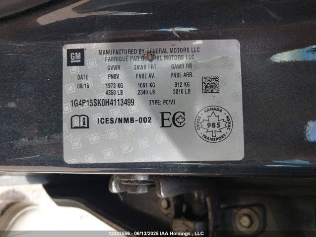 1G4P15SK0H4113499 Buick Verano
