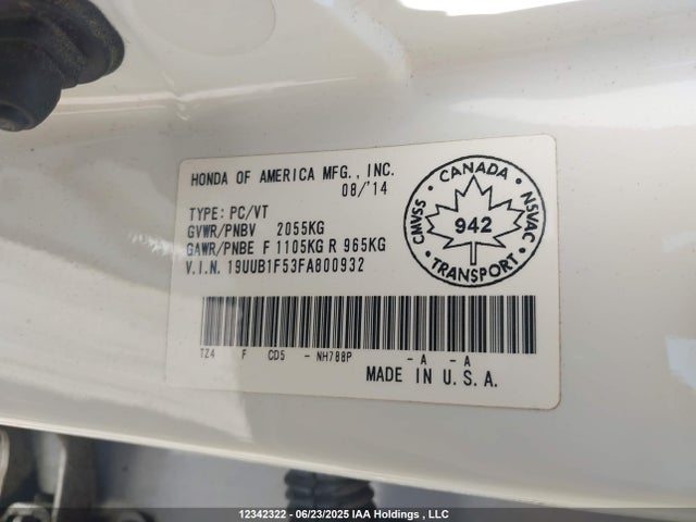 19UUB1F53FA800932 Acura k24w7