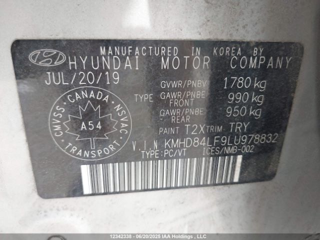 KMHD84LF9LU978832 Hyundai mpi nu