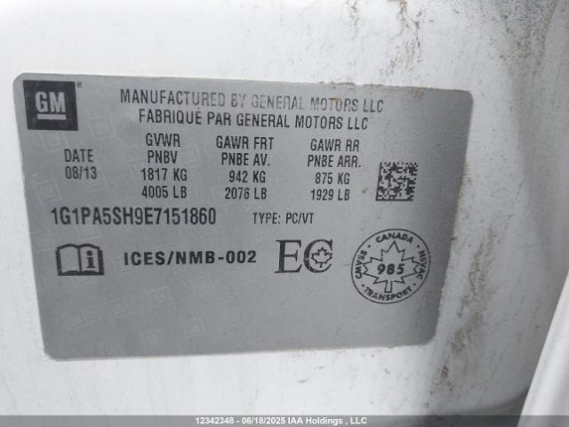 1G1PA5SH9E7151860 Chevrolet luw