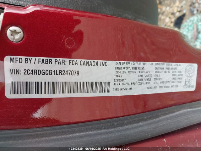 Dodge Grand Caravan 2020 2C4RDGCG1LR247079 Image 19