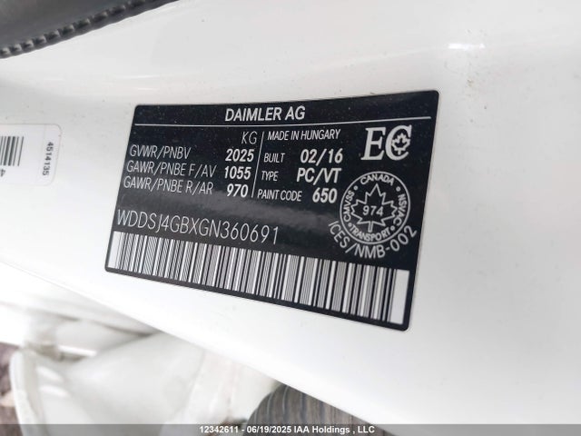 Mercedes-Benz 2016 2016 WDDSJ4GBXGN360691 Image 9