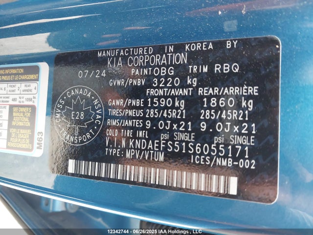KNDAEFS51S6055171 KIA ev9