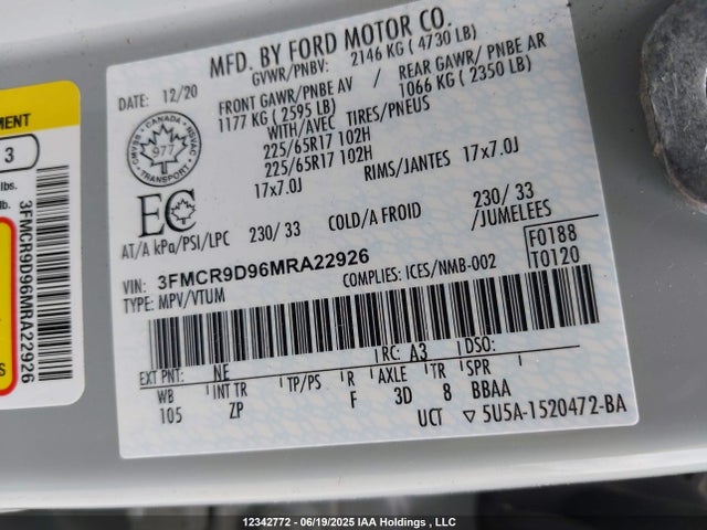 Ford gtdi 2021 3FMCR9D96MRA22926 Image 9