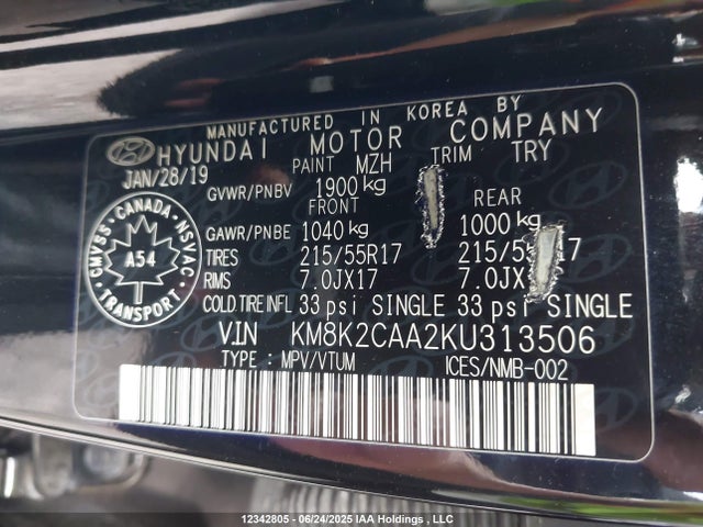 Hyundai mpi nu 2019 KM8K2CAA2KU313506 Image 18