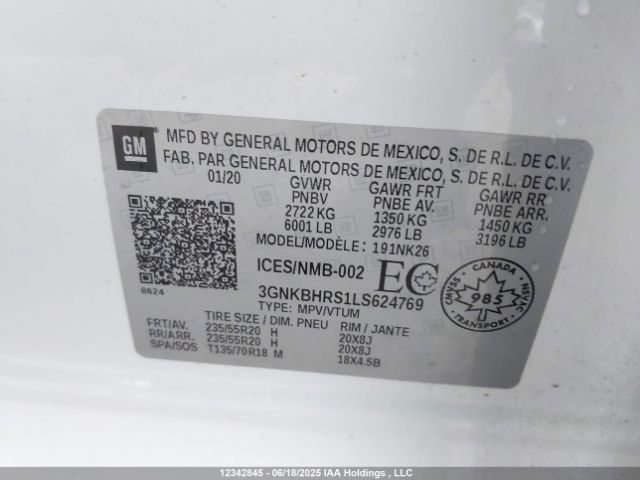 3GNKBHRS1LS624769 Chevrolet lgx