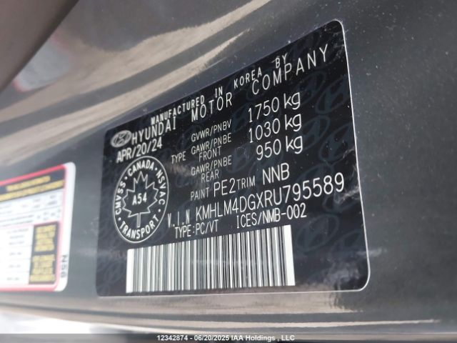 KMHLM4DGXRU795589 Hyundai mpi nu pe