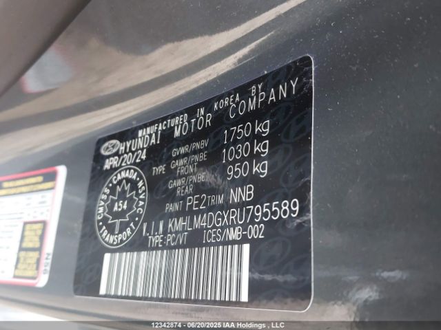 KMHLM4DGXRU795589 Hyundai mpi nu pe