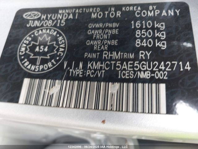 KMHCT5AE5GU242714 Hyundai dohc gdi gamma