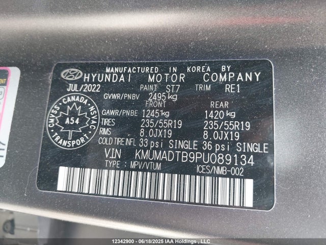 KMUMADTB9PU089134 Genesis t-gdi theta iii