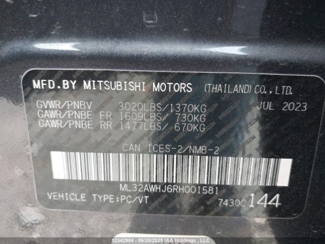 ML32AWHJ6RH001581 Mitsubishi mivec