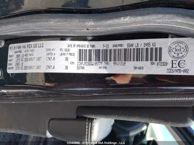 1C4PJMCS6GW105777 Jeep 2016