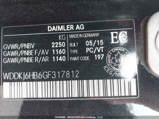 WDDKJ6HB6GF317812 Mercedes-Benz E-Class
