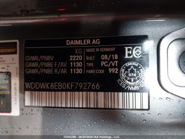 WDDWK8EB0KF792766 Mercedes-Benz m264