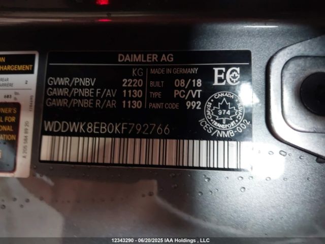 WDDWK8EB0KF792766 Mercedes-Benz m264