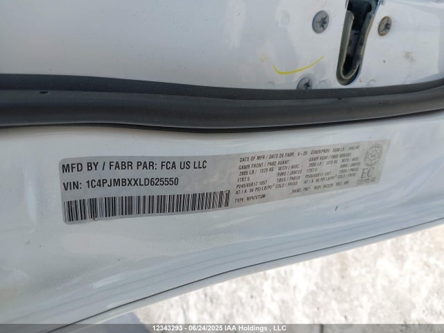 1C4PJMBXXLD625550 Jeep Cherokee