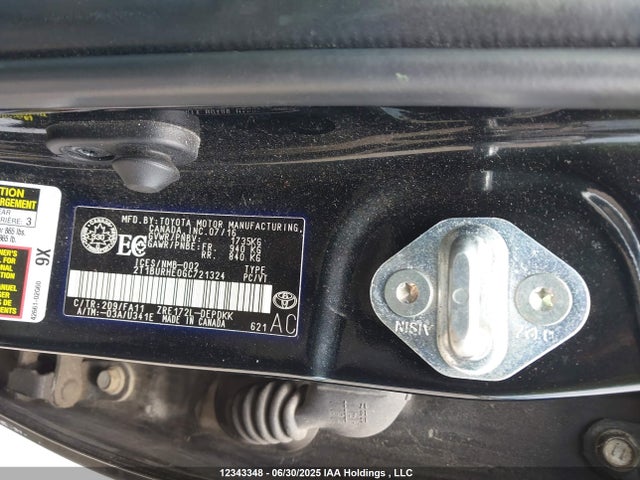 Toyota 2zr-fe 2016 2T1BURHE0GC721324 Image 18