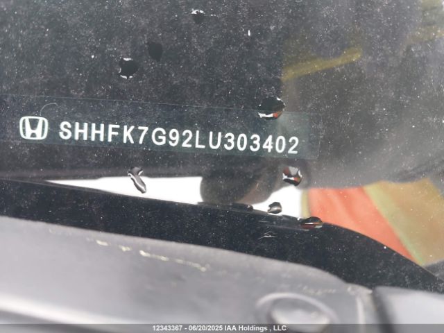 SHHFK7G92LU303402 Honda l15ba