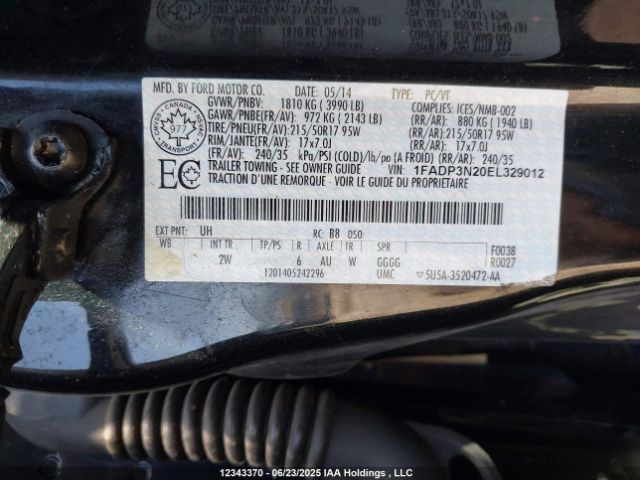 1FADP3N20EL329012 Ford 2014