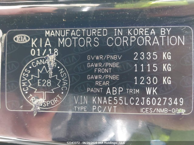 KIA tgdi lamda ii 2018 KNAE55LC2J6027349 Image 9