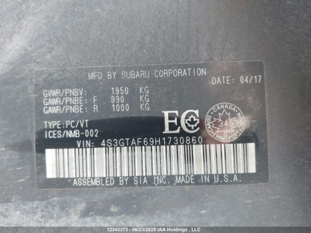 4S3GTAF69H1730860 Subaru na