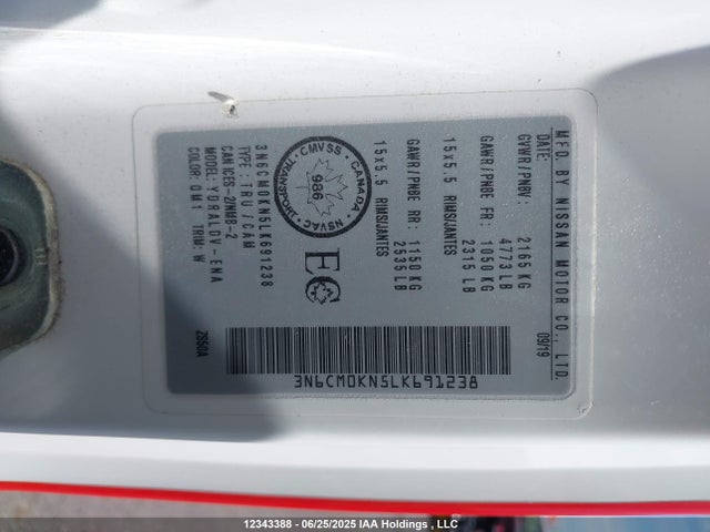 3N6CM0KN5LK691238 Nissan NV200