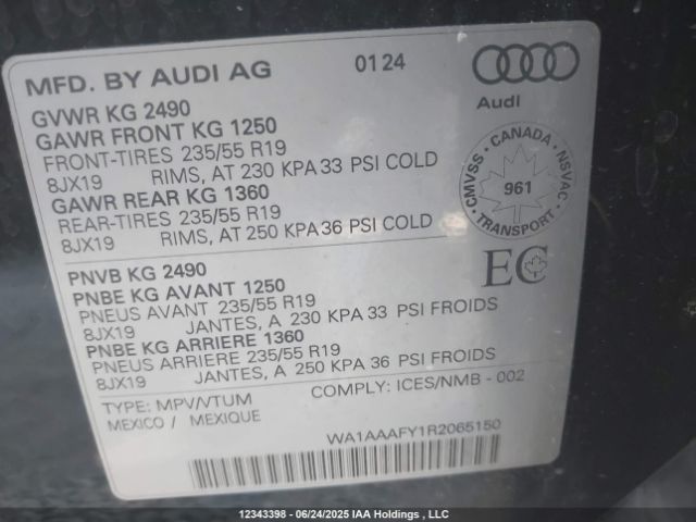 WA1AAAFY1R2065150 Audi 40 tfsi (2.0t)