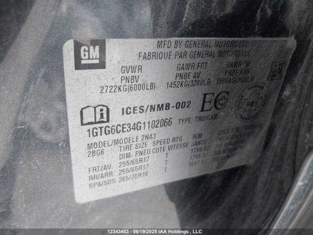 1GTG6CE34G1102066 GMC lfx - sidi, vvt, e85 max, aluminum
