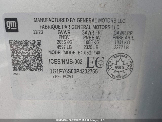 1G1FY6S00P4202755 Chevrolet Bolt Euv