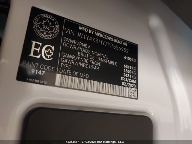 W1Y4KBHY7PP556952 Mercedes-Benz Sprinter 2500