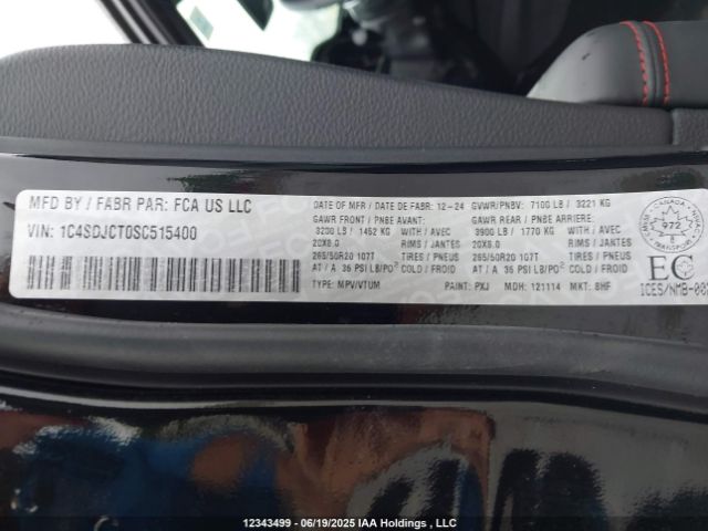1C4SDJCT0SC515400 Dodge Durango