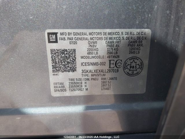 3GKALXEX4LL297019 GMC ltg
