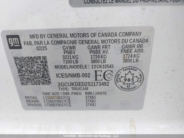 2GCUKDED2S1173492 Chevrolet l84