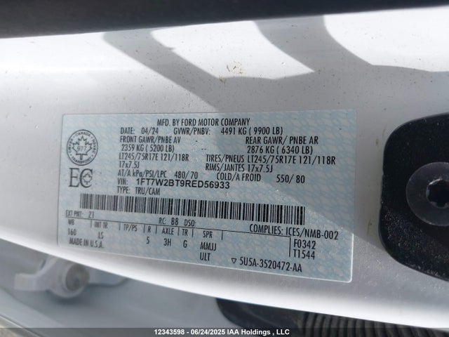 Ford F-250 2024 1FT7W2BT9RED56933 Image 9