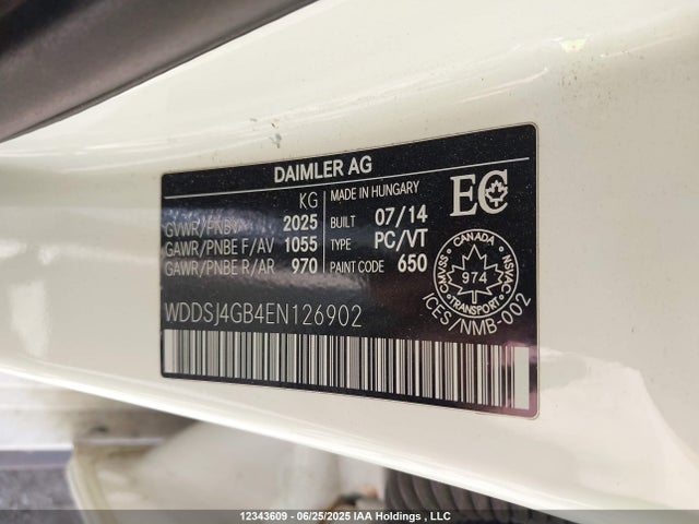 WDDSJ4GB4EN126902 Mercedes-Benz 2014