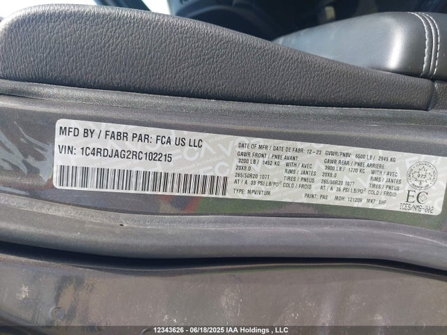 1C4RDJAG2RC102215 Dodge 2024