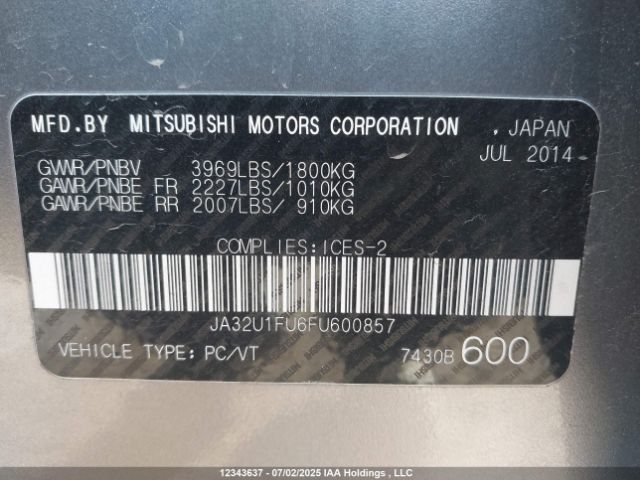 JA32U1FU6FU600857 Mitsubishi dohc mivec