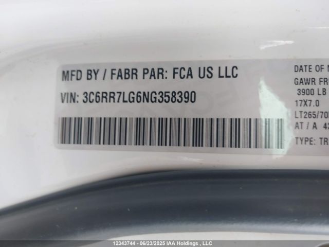 3C6RR7LG6NG358390 RAM 2022