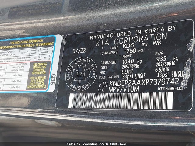 KNDEP2AAXP7379742 KIA nu