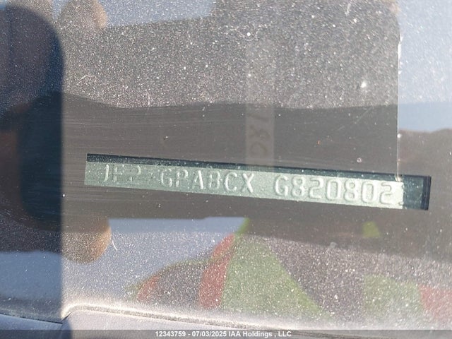 JF2GPABCXG8208021 Subaru naturally aspirated