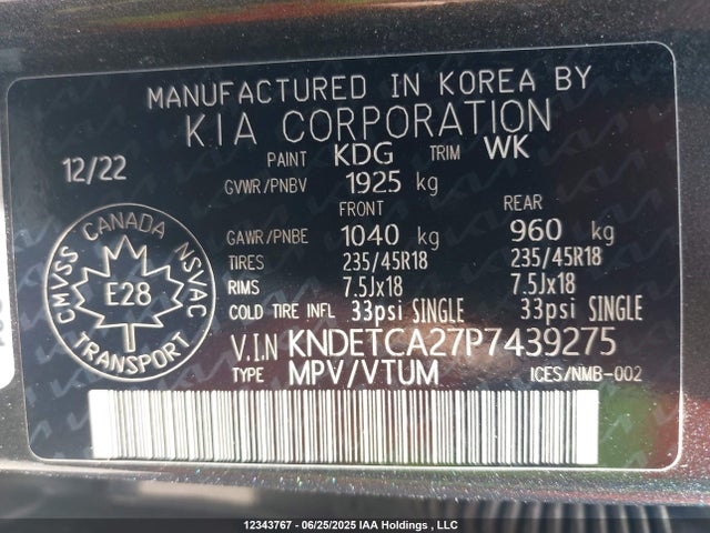 KIA gamma, t-gdi 2023 KNDETCA27P7439275 Image 9