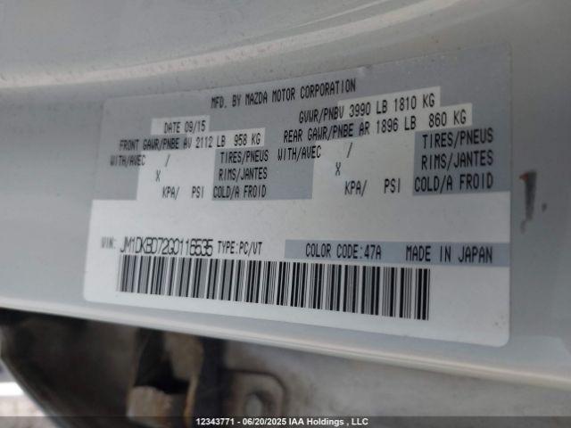 JM1DKBD72G0116535 Mazda pe