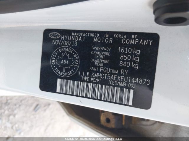 KMHCT5AEXEU144873 Hyundai dohc gdi gamma