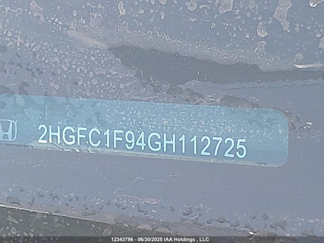 2HGFC1F94GH112725 Honda l15b7