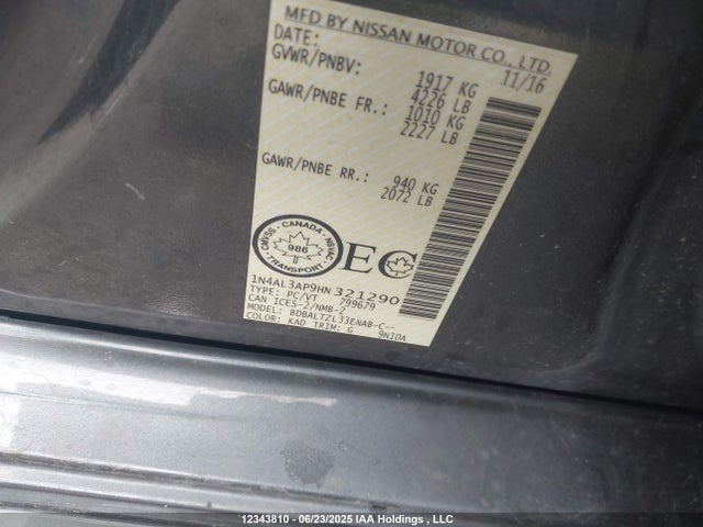 1N4AL3AP9HN321290 Nissan 2017