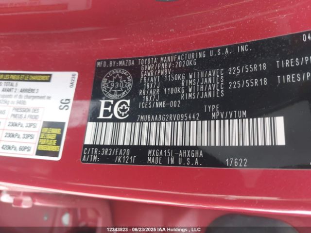 7MUBAABG2RV095442 Toyota m20a-fks